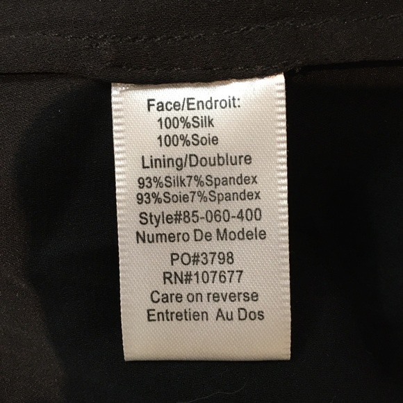 ❤️Alice + Olivia Studded Black Gold Silk Blouse M - Picture 4 of 4